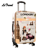 Cute Girl Rolling Luggage