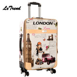 Cute Girl Rolling Luggage
