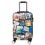 Unisex Printed Trolley Luggage