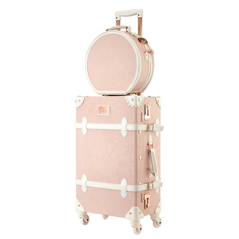 Vintage Rolling Luggage Set
