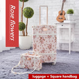 Vintage Rolling Luggage Set