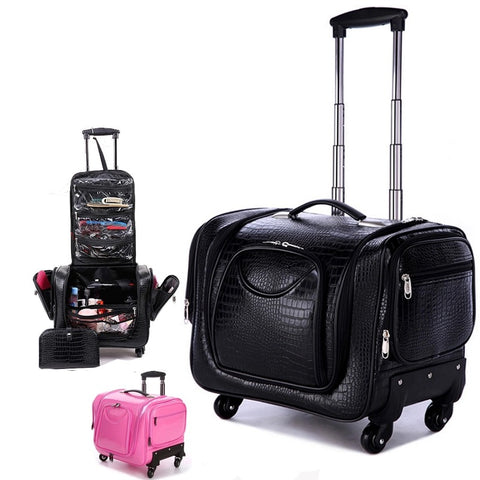Women Makeup Rolling Luggage