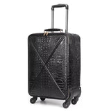 Crocodile PU Luxury Fashion Rolling Luggage
