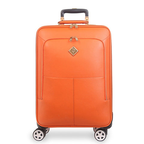 Genuine Leather Rolling Luggage