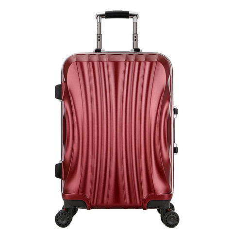 Unisex Aluminum Frame & Metal Drawbar Travel Suitcase