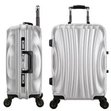 Unisex Aluminum Frame & Metal Drawbar Travel Suitcase