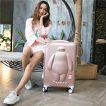 Baymax Cartoon Set Rolling Luggage