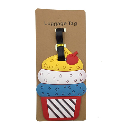 Cartoon Ice Cream Cake Luggage Tag